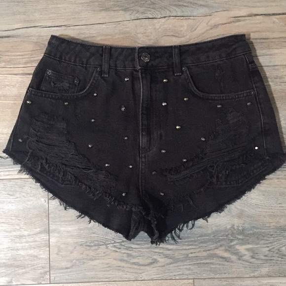 Topshop Pants - Topshop high waisted Denim shorts